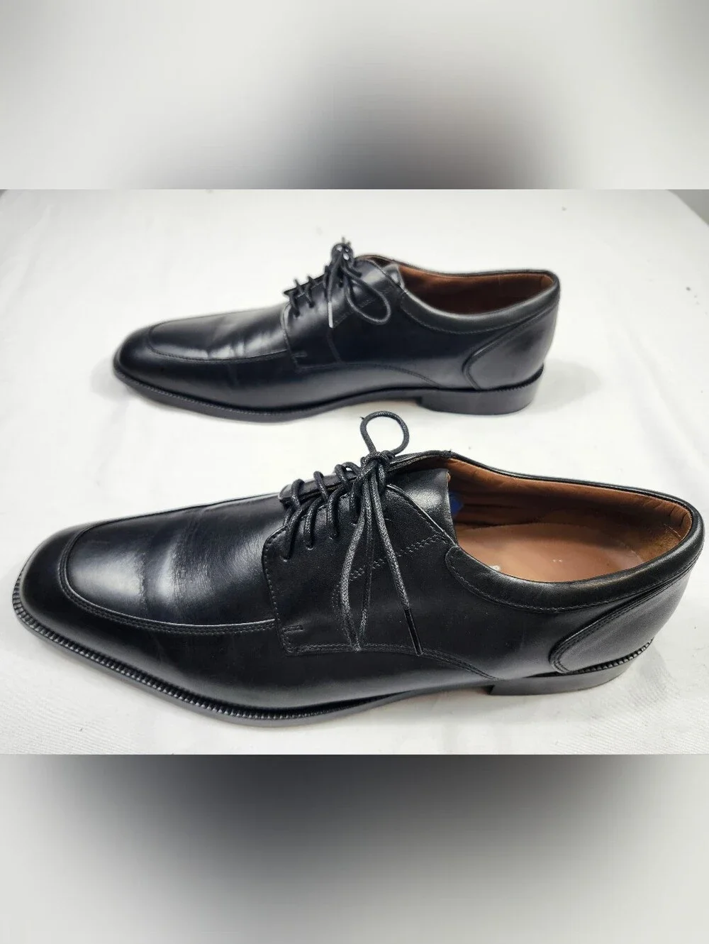 Rockport Adiprene Men's 11.5 Black Leather Apron Toe Lace-Up Derbys Dress Shoes
